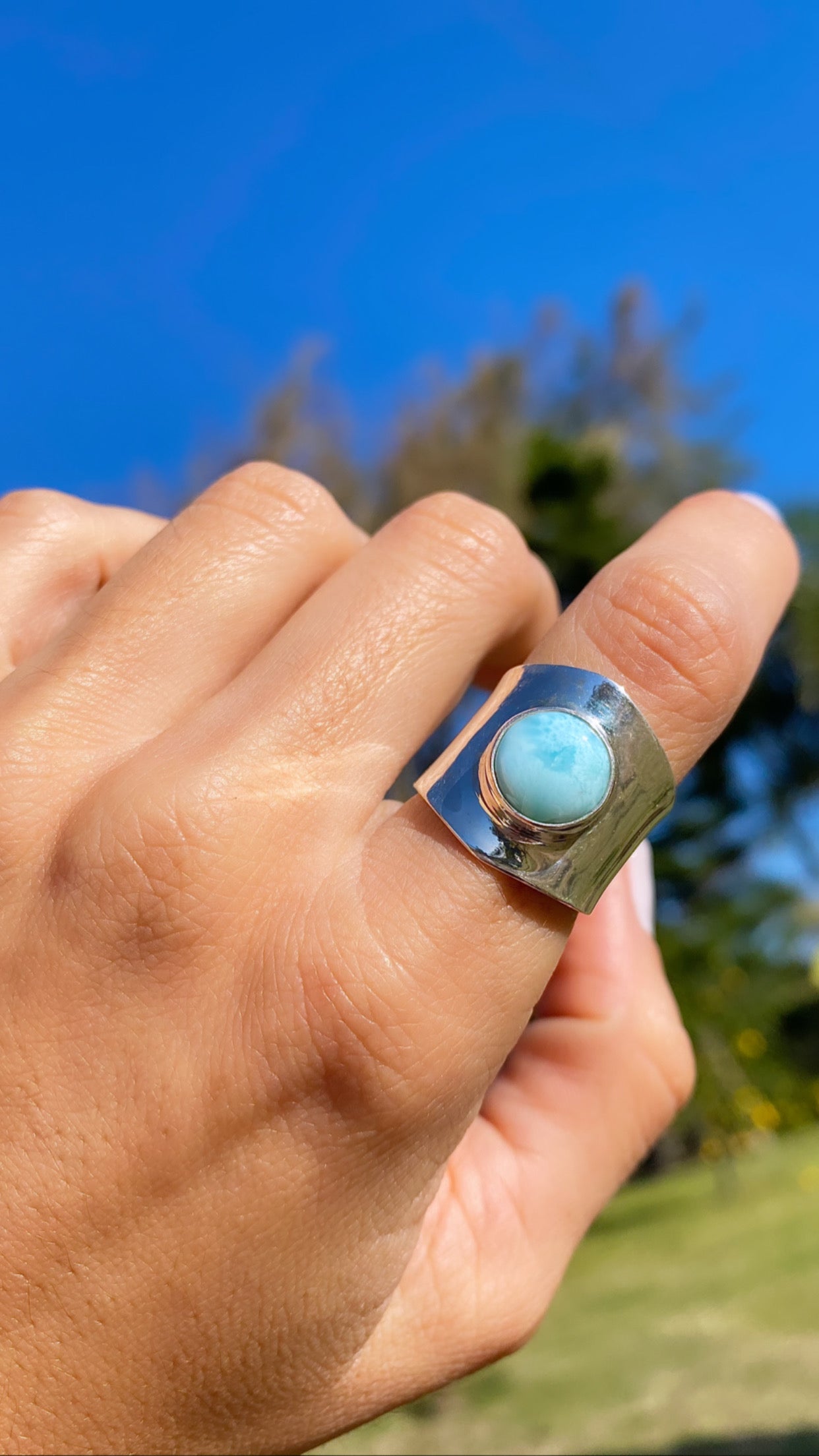 Anillo Agni - Larimar