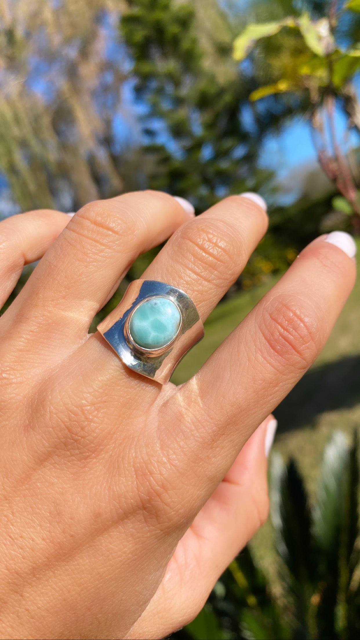 Anillo Agni - Larimar